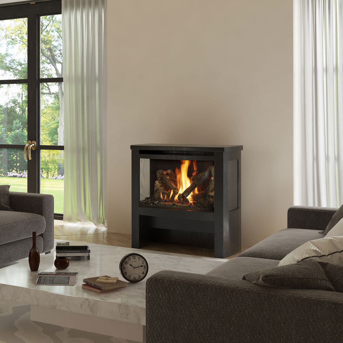 Lopi Cypress GS2 Indoor Fireplace Specialist Gas and wood fireplace